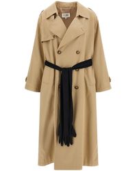 MM6 by Maison Margiela - Trench Coat With Gloves - Lyst