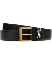 Saint Laurent - Solid Buckle Belt - Lyst