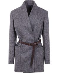 Brunello Cucinelli - Wool Blazer Jacket - Lyst