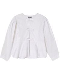 Ganni - Organic Cotton Blouse - Lyst