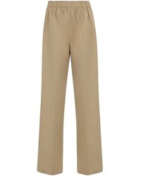 Prada - Cotton Wide-Leg Pant - Lyst