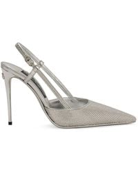 Dolce & Gabbana - Dolce & Gabbana Metallic Lollo Slingback Shoes - Lyst