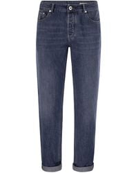 Brunello Cucinelli - Five-Pocket Traditional Fit Trousers - Lyst