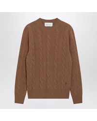 Ami Paris - Camel Merino Wool Sweater - Lyst