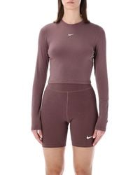 Nike - Long-Sleeve Cropped Top - Lyst