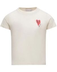 Moncler - "Mini Heart" Logo T-Shirt - Lyst
