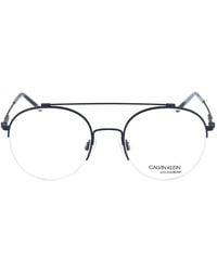 Calvin Klein - Satin Metal Optical Glasses - Lyst