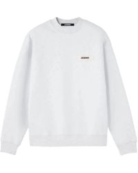 Jacquemus - Crewneck Sweatshirt With Logo And Patch - Lyst
