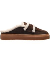 Inuikii - Shearling Trim Flat Mules - Lyst