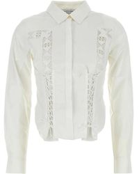 Marine Serre - Upcycled Household Linen Corset Shirt - Lyst