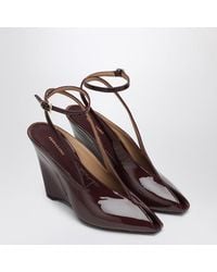 Ferragamo - Peep Toe Wedge Sandals - Lyst