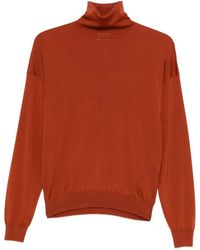 Saint Laurent - Roll-Neck Wool Sweater - Lyst