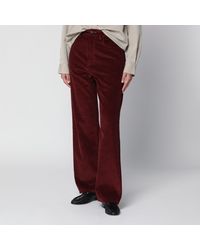 Rohe - Burgundy Corduroy Trousers - Lyst