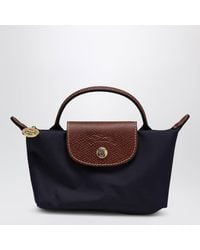 Longchamp - Le Pliage Original Pebble Clutch Bag Marine - Lyst