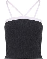 Prada - Charcoal Wool Blend Top - Lyst