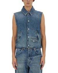 Givenchy - Denim Vest - Lyst