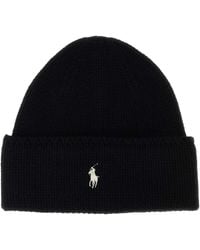 Polo Ralph Lauren - Wool Knit Beanie With Embroidered Logo - Lyst