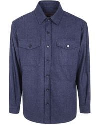 Cruna - "Osaka" Overshirt With Buttoned Chest Patch Pockets - Lyst