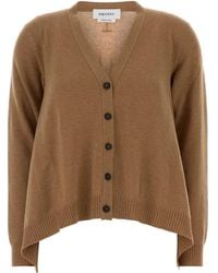 McQueen - Biscuit Cashmere Blend Oversize Cardigan - Lyst