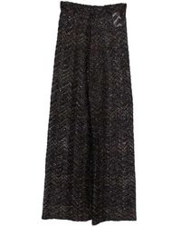 Missoni - Dark Viscose Polyester Pants - Lyst