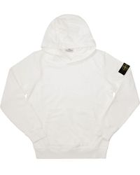 Stone Island - Hooded Sweatshirt With Badge - Lyst