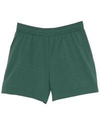 Maison Kitsuné - Seersucker Logo-Patch Swim Shorts - Lyst