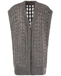 Herno - Long Sleeveless Cardigan - Lyst