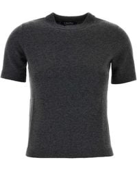 Max Mara - Max Mara Dark Wool Blend Just Sweater - Lyst