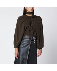 NAMACHEKO - Draped Silk Top - Lyst
