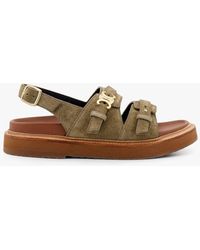 Celine - Triomphe Wedge Sandal 30 - Lyst