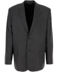 Balenciaga - Wool Blazer With Pinstripe Pattern - Lyst