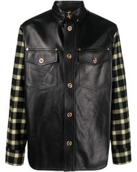 Versace - Leather Shirt - Lyst