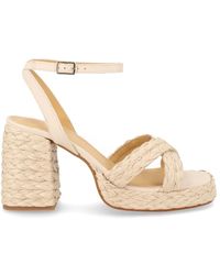 Castañer - Castañer Multicolour Raffia Leather Heels - Lyst