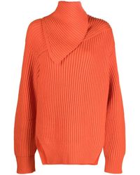 Jil Sander - Long Sleeves Foulard Neck Cardigan - Lyst