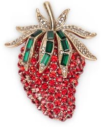 Weekend by Maxmara - Brooch With Decorative Crystals - Lyst