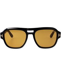 Tom Ford - Nero Lucido Marrone Acetate Sunglasses - Lyst