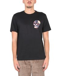 Paul Smith - Tie Dye Skull Print T Shirt - Lyst