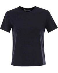 Max Mara - "Mxpdonata" Small Logo Cotton Classic T-Shirt - Lyst