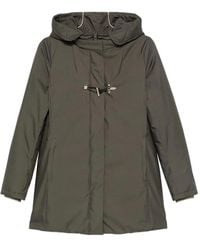Fay - Technical Gabardine Toggle Coat - Lyst