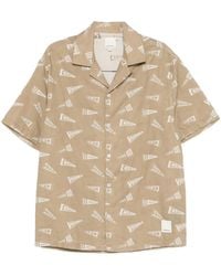 Giorgio Armani - Emporio Armani Logo-Pattern Shirt - Lyst