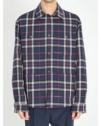 Gucci - Checkered Cotton Shirt - Lyst