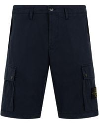 Stone Island - Cotton Bermuda - Lyst