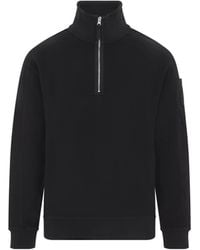 C.P. Company - Polo Half-Zip Sweatshirt With Lens Detail - Lyst