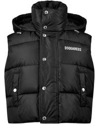 DSquared² - Logo Printed Down Vest Jacket - Lyst