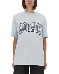 ROTATE BIRGER CHRISTENSEN - Organic Cotton T-Shirts - Lyst