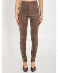 Gucci - Stretch Velvet Leggings - Lyst