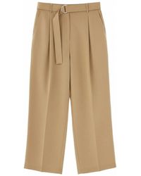 Paul Smith - Belted Trousers Lyocell Linen - Lyst