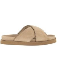 Fabiana Filippi - Suede Leather Platform Sandals - Lyst