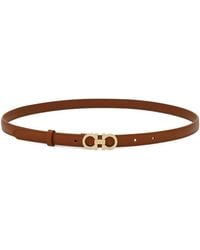 Ferragamo - Gancini Leather Belt - Lyst