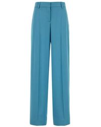Stella McCartney - Satin Dropped Waist Straight Wide Leg - Lyst